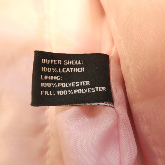 Jafrum Leather Motorcycle Jacket - Pink Ladies Size S - Picture 10 of 12